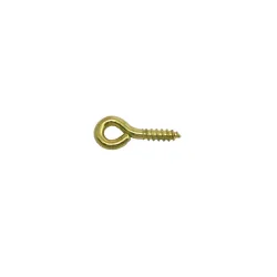Haczyki oczkowe wkręcane 2x16mm oczko 4mm mosiądzowane 26szt.
