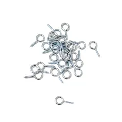 Haczyki oczkowe wkręcane 2x20mm oczko 6mm cynkowane 26szt.