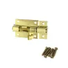 Zasuwka meblowa stalowa 40x28mm mosiądzowana mod. 390