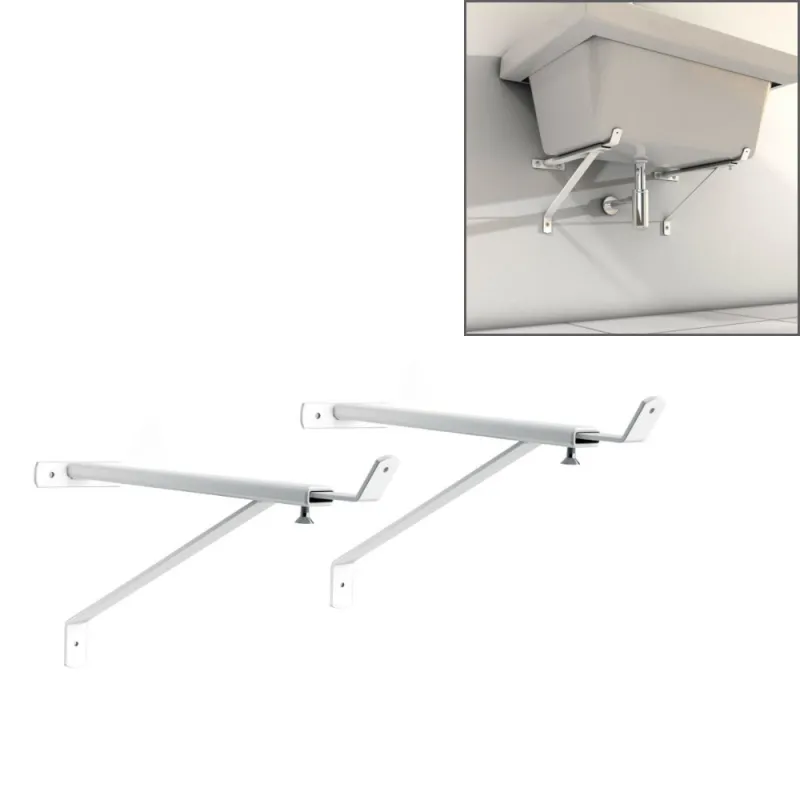 Wspornik pod umywalkę regulowany 260-420x175mm biały MENSOLA PILOZZO