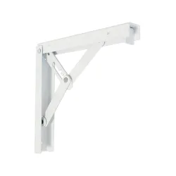 Wspornik półki składany stal biały 200x185mm mod. 8