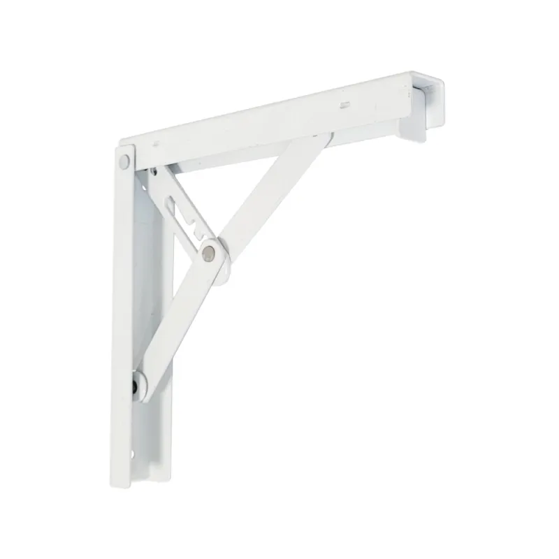 Wspornik półki składany stal biały 200x185mm mod. 8