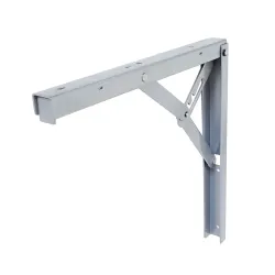 Wspornik półki składany stalowy srebrny 300x305mm mod. 8