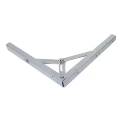 Wspornik półki składany stalowy srebrny 300x305mm mod. 8