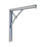 Wspornik półki składany stalowy srebrny 300x305mm mod. 8