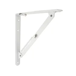 Wspornik półki składany stalowy biały 200x205mm mod. 3