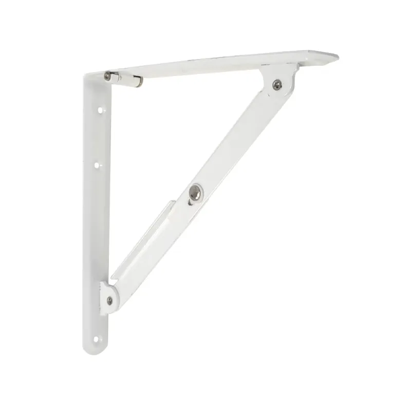 Wspornik półki składany stalowy biały 200x205mm mod. 3