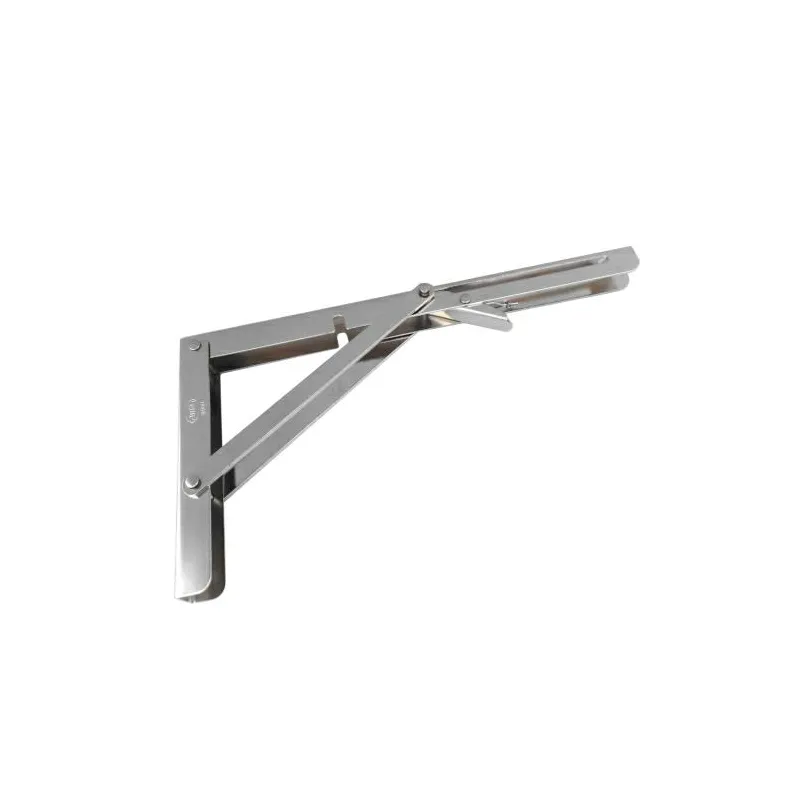 Wspornik półki składany stalowy niklowany 300x155mm mod. 800