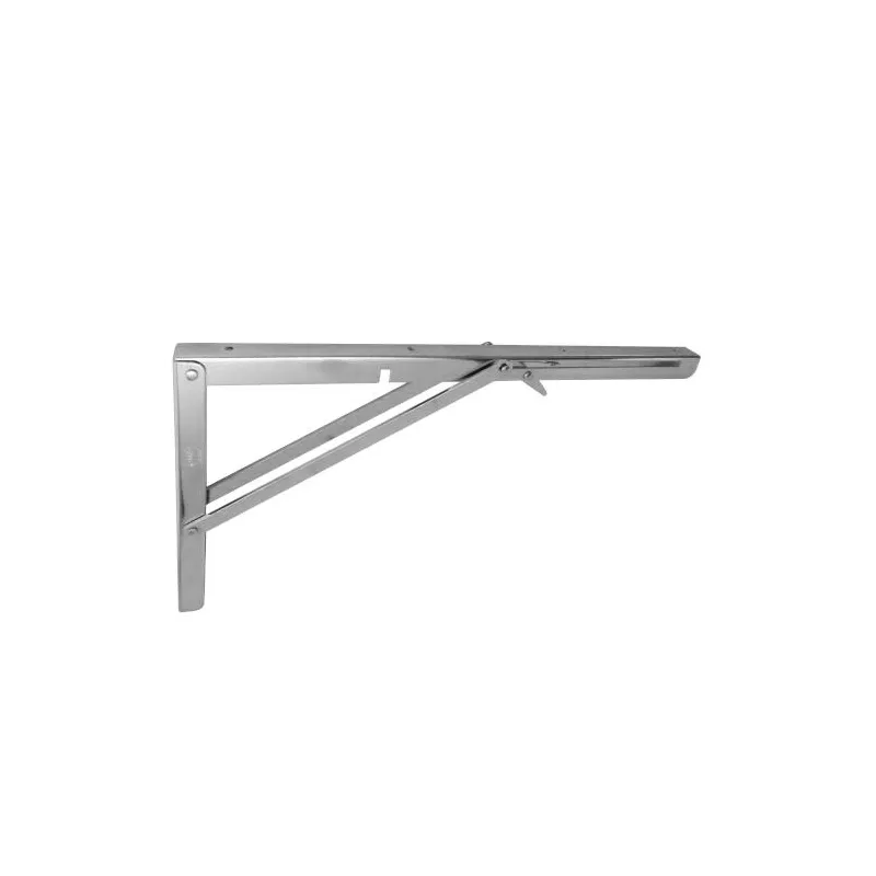 Wspornik półki składany stalowy niklowany 400x215mm mod. 800