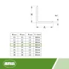 Profil kątowy 20x20mm dł. 2,5m PCV dąb