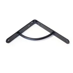 Wspornik półki wzmocniony stal czarny 150x125mm mod. 12
