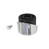 Odbój drzwiowy czarny / chrom połysk 38x30mm odbojnik podłogowy przykręcany