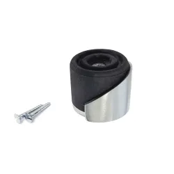 Odbój drzwiowy czarny / chrom mat 38mm odbojnik podłogowy
