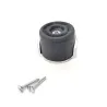 Odbój drzwiowy czarny / chrom mat 38mm odbojnik podłogowy