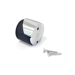Odbój drzwiowy czarny / chrom mat 38mm odbojnik podłogowy