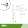 Bloczek do linek śruba M6-60mm metalowe kółko 39mm mod.12