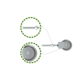Bloczek do linek śruba M6-60mm metalowe kółko 39mm mod.113