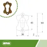 Szyld wkładki 60x38mm złoto antyczne mod.12