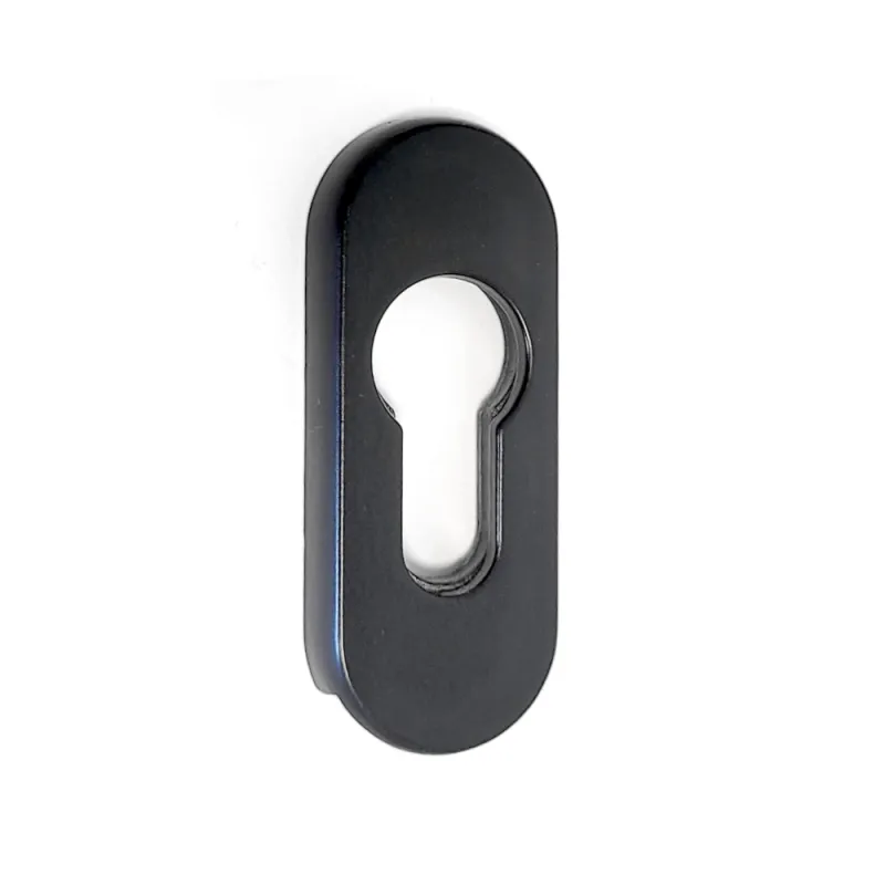Szyld wkładki owalny 70x29mm aluminiowy czarny 1szt. mod.3700
