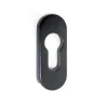 Szyld wkładki owalny 70x29mm aluminiowy czarny 1szt. mod.3700