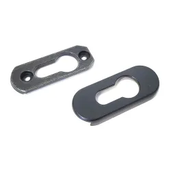 Szyld wkładki owalny 70x29mm aluminiowy czarny 1szt. mod.3700