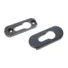 Szyld wkładki owalny 70x29mm aluminiowy czarny mod.3700 DIS