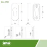 Szyld wkładki owalny 70x29mm aluminiowy biały 1 szt. mod.3700