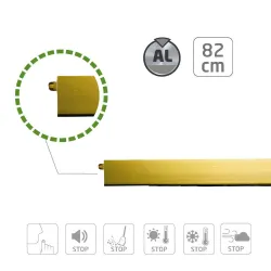 Listwa uszczelniająca drzwi nawierzchniowa 82cm złota automatyczna mod. 3