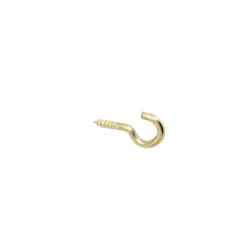 Haczyki półpełne 2x20mm mosiądzowane półoczka wkręcane 26szt.