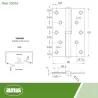 Zawias do drzwi 120x80mm stal chrom połysk rozłączny LEWY (pl) mod. 5007A