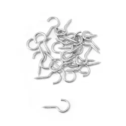 Haczyki półpełne 2,5x30mm cynkowane półoczka wkręcane 26szt.