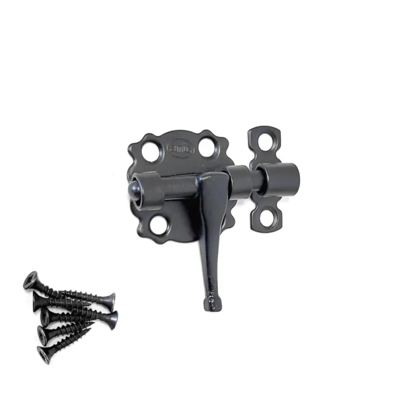 Zasuwka stalowa 30x30mm czarna meblowa mod. 484