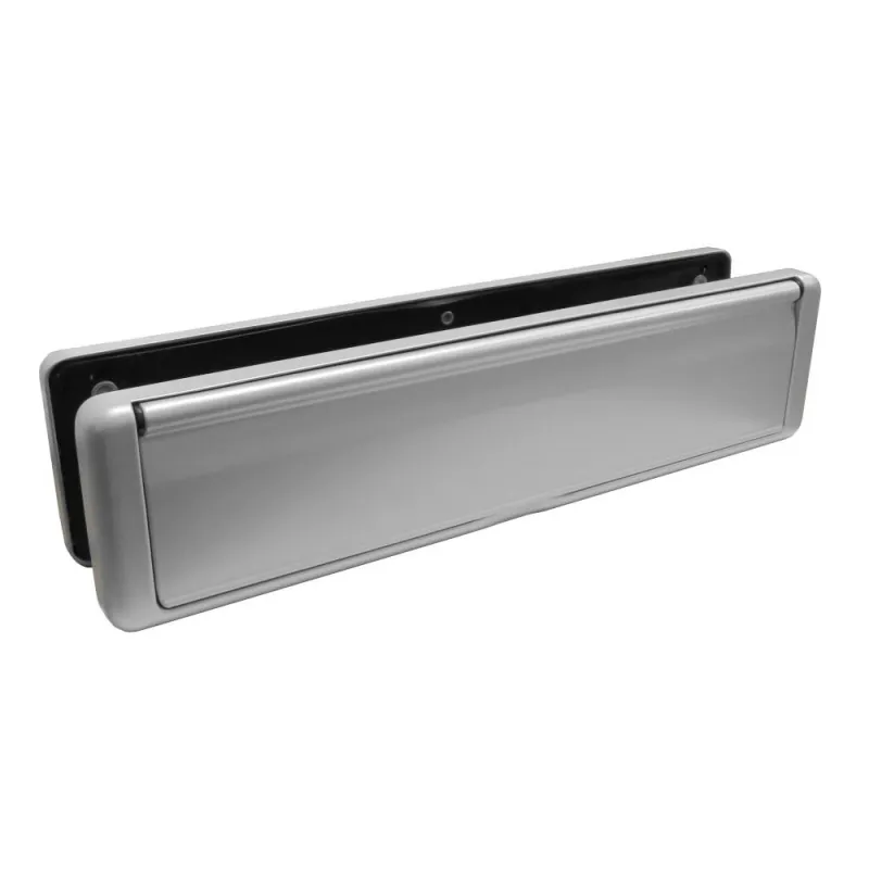 Wrzutnia na listy dwustronna 76x310mm ze szczotką nikiel satyna 40-80 mod. NU MAIL