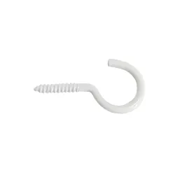 Haczyki półpełne 3,3x50mm białe półoczka wkręcane 6szt.