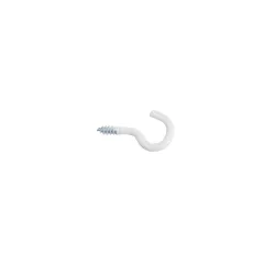 Haczyki półpełne 2x23mm białe półoczka wkręcane 17szt.