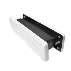 Wrzutnia na listy dwustronna 76x310mm ze szczotką Biała 40-80 mod. NU MAIL
