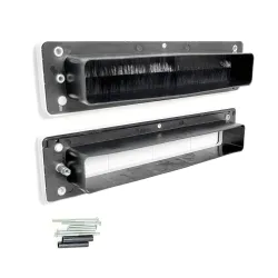 Wrzutnia na listy dwustronna 76x310mm ze szczotką Biała 40-80 mod. NU MAIL