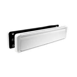 Wrzutnia na listy dwustronna ze szczotką biała 76x310mm mod. NU MAIL