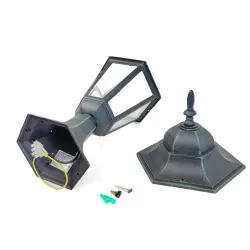Lampa ogrodowa stojąca 458x230mm zieleń antyczna mod.3030