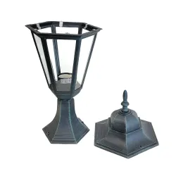 Lampa ogrodowa stojąca 458x230mm zieleń antyczna mod.3030
