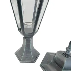 Lampa ogrodowa stojąca 458x230mm zieleń antyczna mod.3030