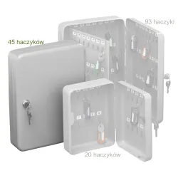 Skrzynka na klucze 30x24x7cm stalowa 45 haczyków mod. 2171