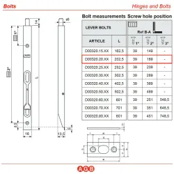 Zasuwa czołowa 401-200 niklowana AGB KANTRYGIEL
