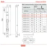 Zasuwa czołowa 200x16mm chrom mat mod. 401 KANTRYGIEL