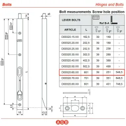 Zasuwa czołowa 401-600 n.brąz AGB KANTRYGIEL