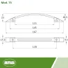 Uchwyt meblowy grafitowy połysk 128mm mod. 73