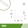 Profil kątowy 25x25mm dł. 2,5m aluminiowy biały