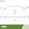 Uchwyt meblowy chrom połysk 128mm mod. 73