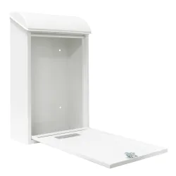 Skrzynka na listy 400x250x100mm stalowa biała mod.2