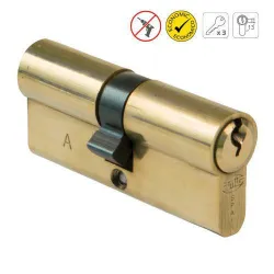 Wkładka drzwiowa 90mm 40/50 mosiężna lakierowana zabierak 13mm mod. 9510